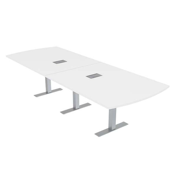 45 in W, 120 in L, 29 in H, Engineered Wood Top, White